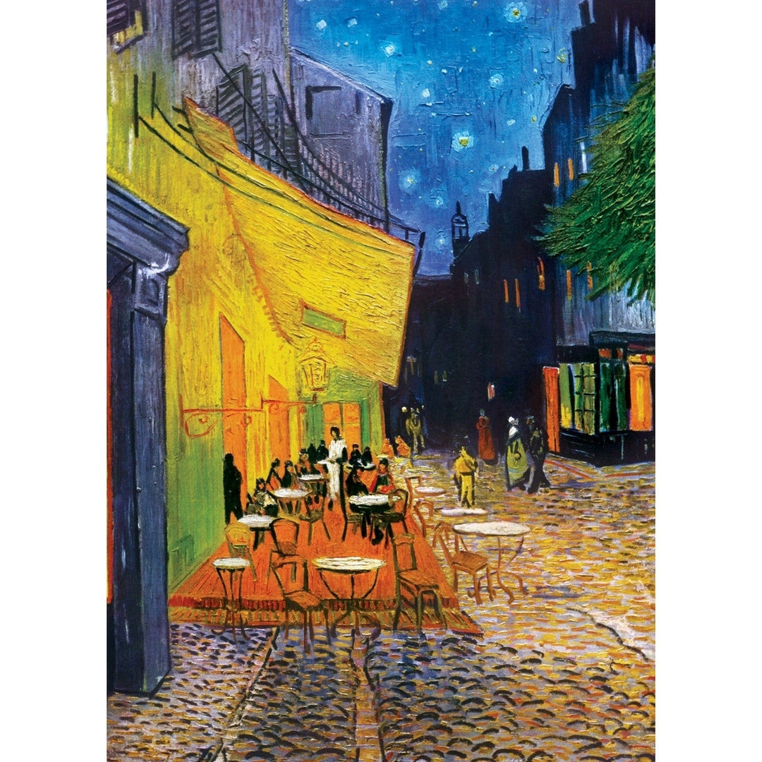 MasterPieces 1000 Piece Jigsaw Puzzle Van Gogh Cafe Terrace at Night Linen Image 2