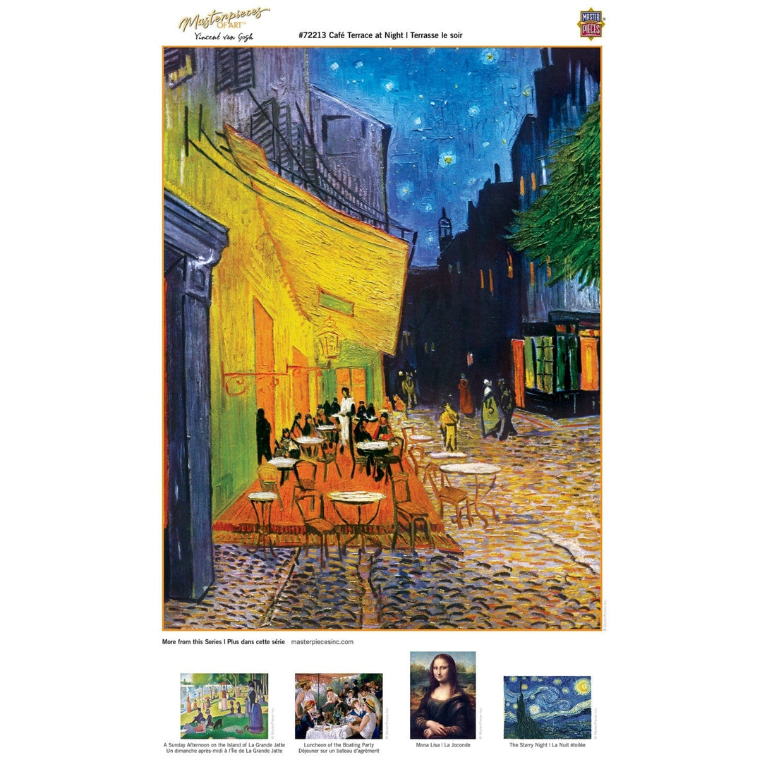 MasterPieces 1000 Piece Jigsaw Puzzle Van Gogh Cafe Terrace at Night Linen Image 4