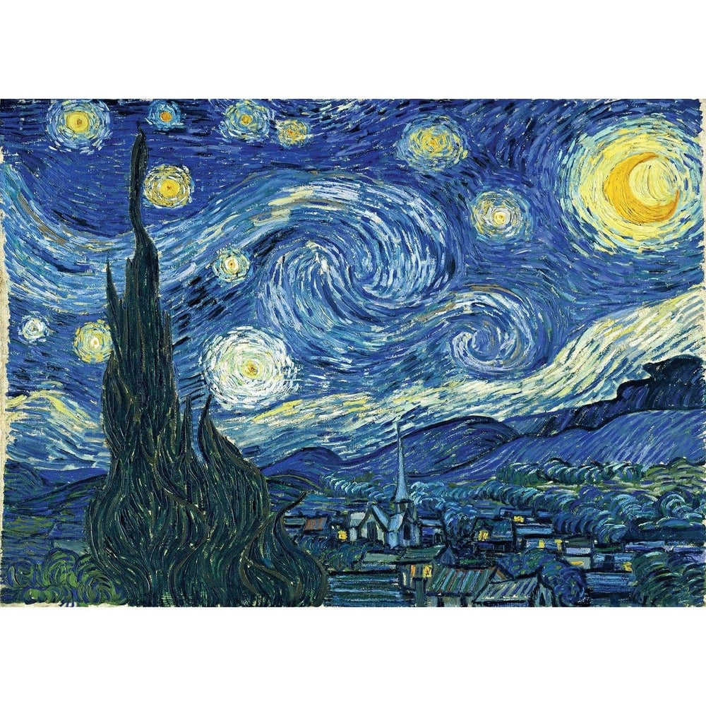 MasterPieces Starry Night 1000 Piece Jigsaw Puzzle 19.25x26.75 Linen Material Image 2