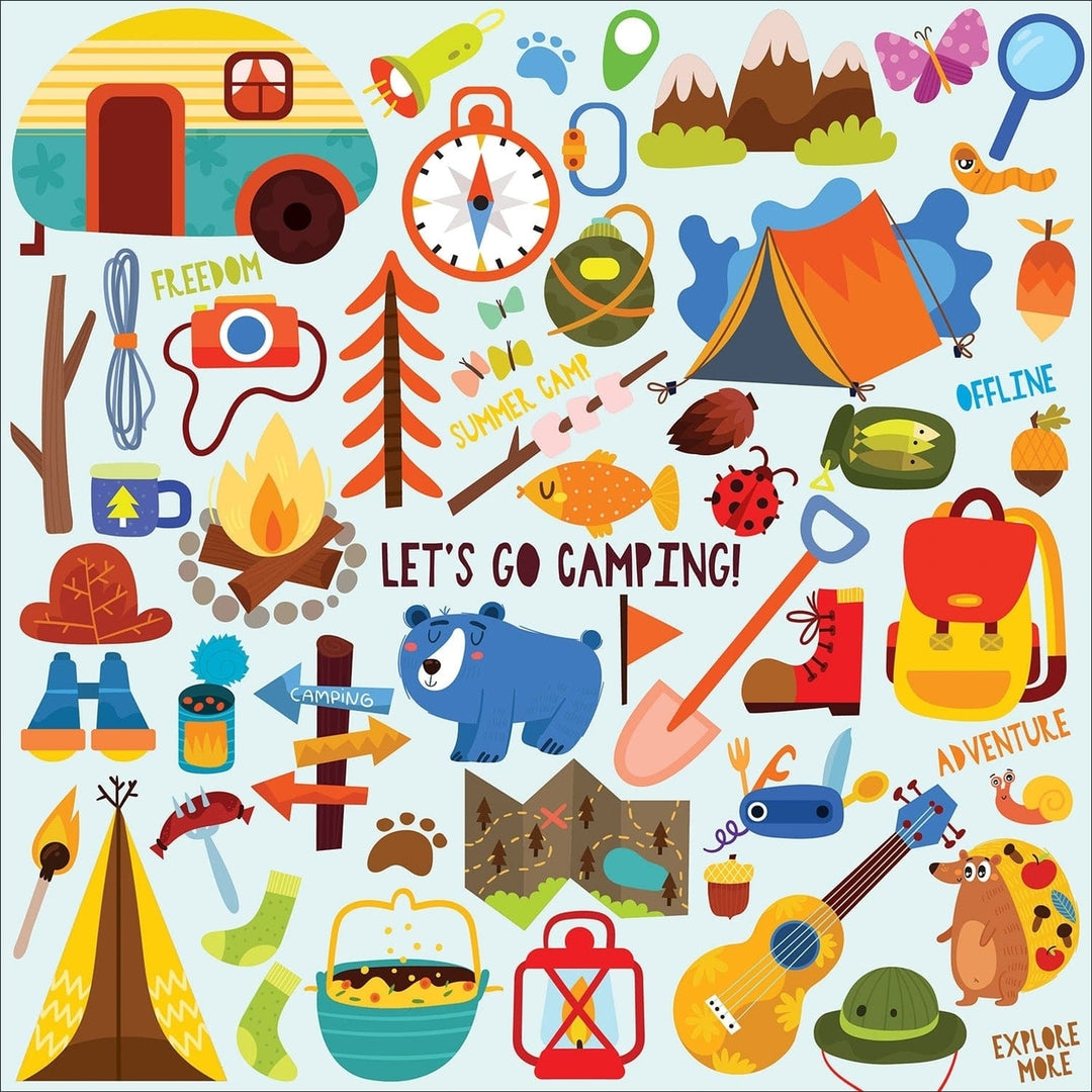 Lets Go Camping 100 Piece Jigsaw Puzzle Eco-Friendly Colorful Outdoor Fun Image 2