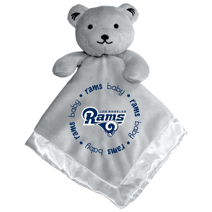 Los Angeles Rams Security Bear Gray Plush 14x14 Baby Fanatics Embroidered Logo Image 1