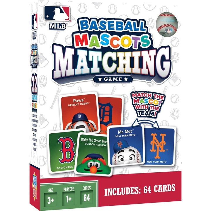 MLB Mascots Matching Game Family Fun Memory Game 32 Unique Pairs Image 1