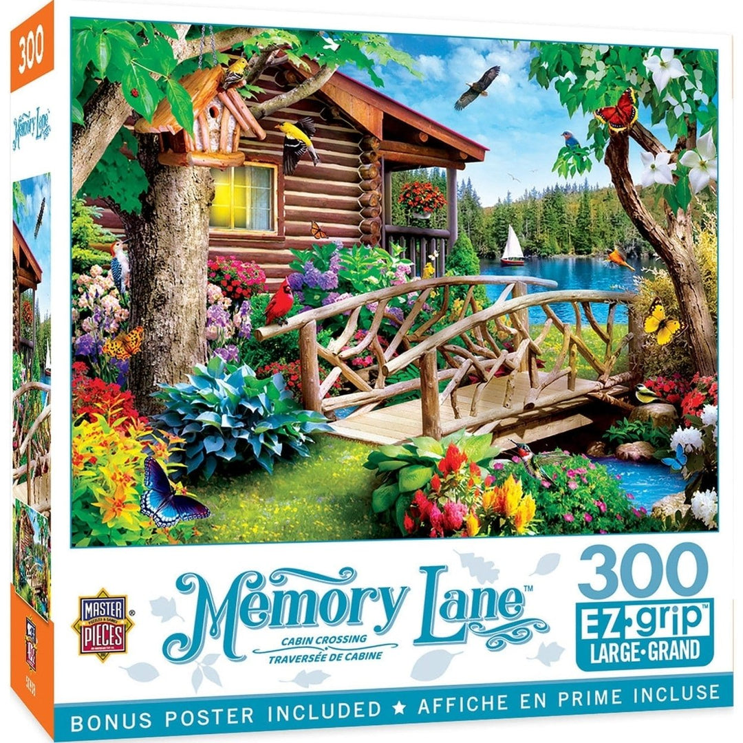 MasterPieces Memory Lane EZ Grip 300 Piece Jigsaw Puzzle 18x24 Summer Picnic Scene Image 1