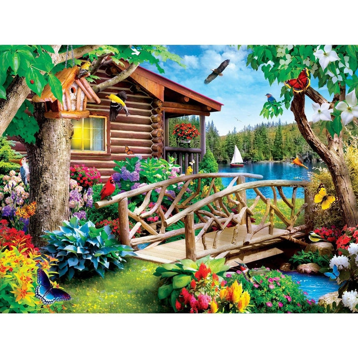 MasterPieces Memory Lane EZ Grip 300 Piece Jigsaw Puzzle 18x24 Summer Picnic Scene Image 2