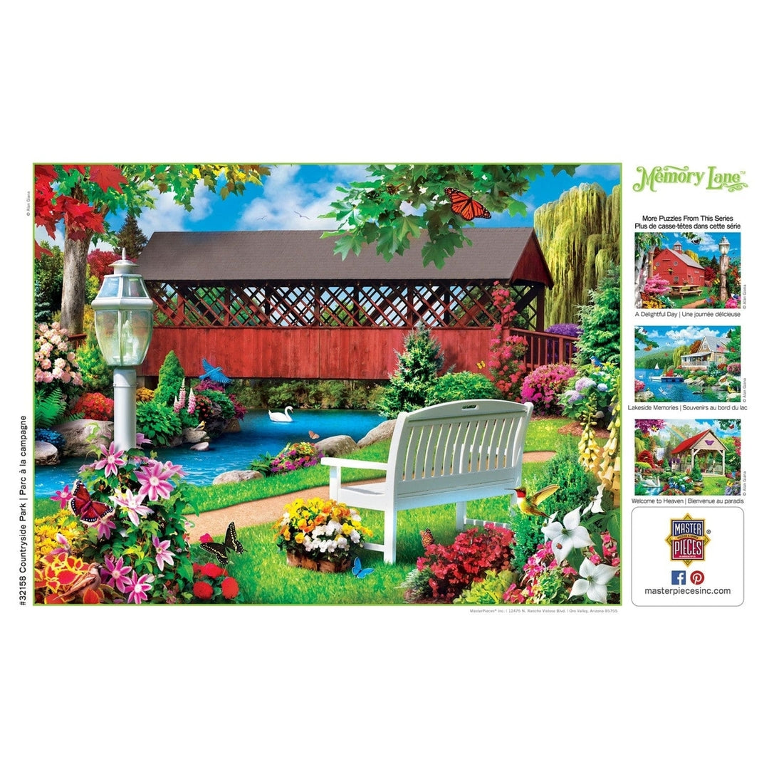 MasterPieces Memory Lane 300 Piece EZ Grip Jigsaw Puzzle Covered Bridge 18x24 Image 4