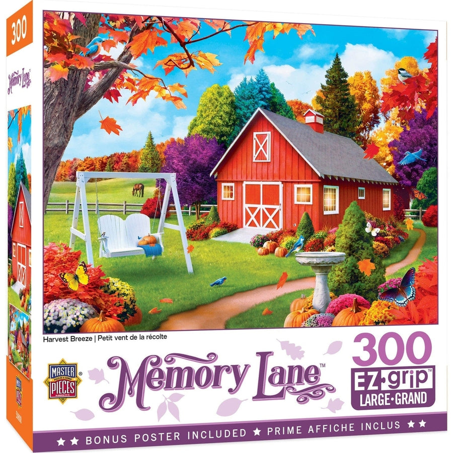 MasterPieces Memory Lane Harvest Breeze 300 Piece EZ Grip Jigsaw Puzzle 18x24 Image 1