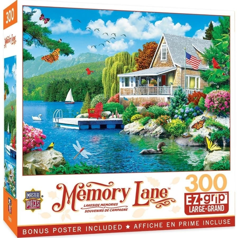 Memory Lane - Lakeside Memories 300 Piece EZ Grip Jigsaw Puzzle Image 1