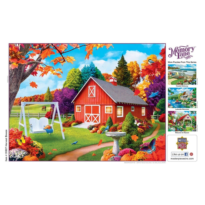 MasterPieces Memory Lane Harvest Breeze 300 Piece EZ Grip Jigsaw Puzzle 18x24 Image 4