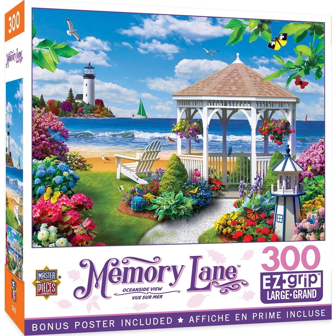 MasterPieces Memory Lane 300 Piece EZ Grip Jigsaw Puzzle Oceanside View 18x24 Image 1