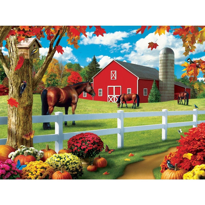 Memory Lane 300 Piece EZ Grip Jigsaw Puzzle Fall Scene Large Puzzle by MasterPieces Image 2