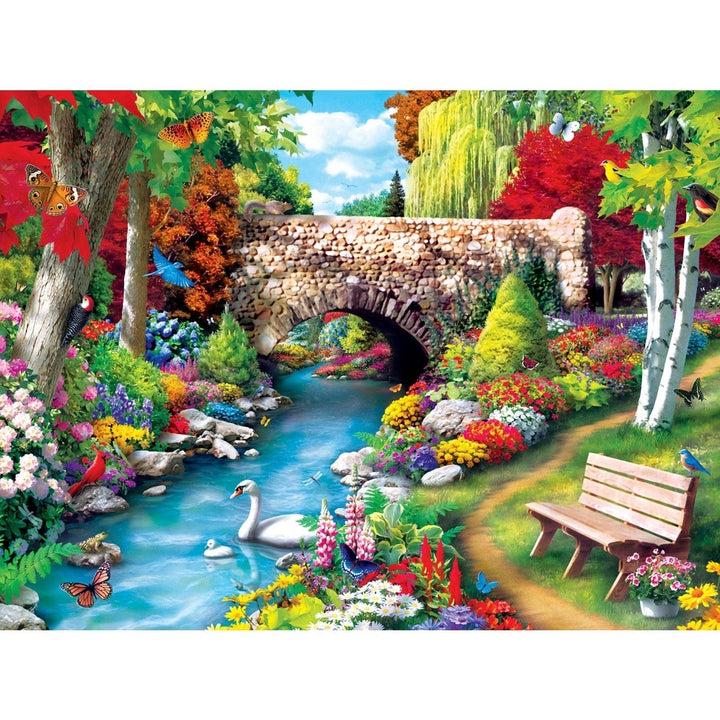 Memory Lane 300 Piece EZ Grip Jigsaw Puzzle Fall Scene by Alan Giana 18x24 Image 2