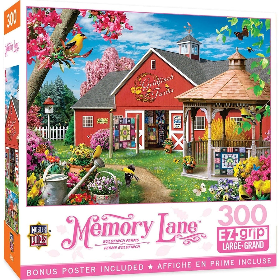 Goldfinch Farms 300 Piece EZ Grip Jigsaw Puzzle Memory Lane Nature Scene Image 1