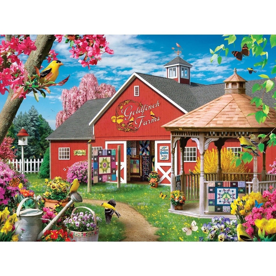 Goldfinch Farms 300 Piece EZ Grip Jigsaw Puzzle Memory Lane Nature Scene Image 2