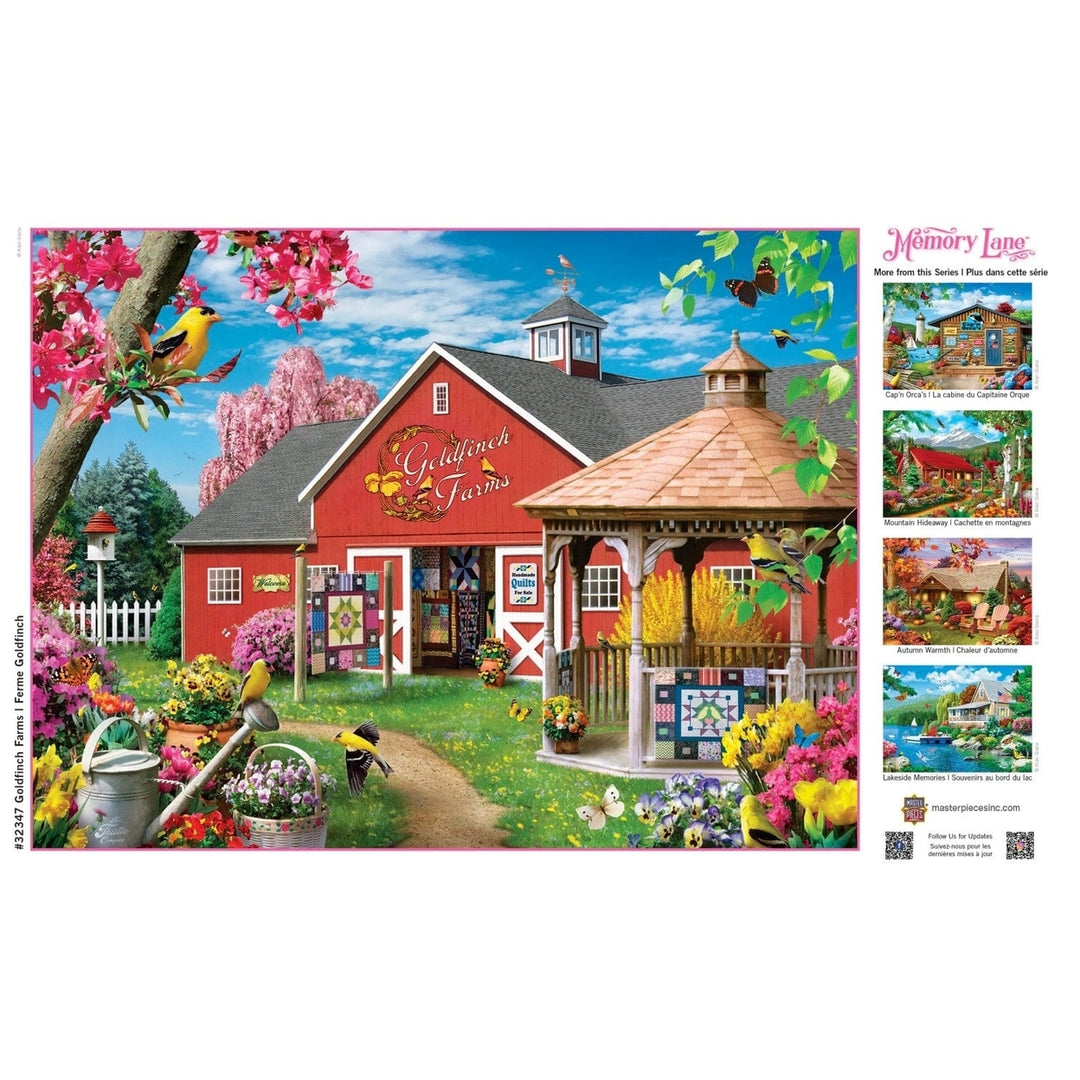 Goldfinch Farms 300 Piece EZ Grip Jigsaw Puzzle Memory Lane Nature Scene Image 4