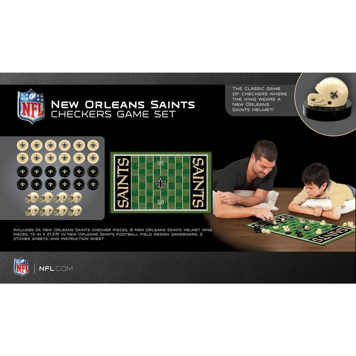 Orleans Saints Checkers Board Game NFL Officially Licensed 24 Pieces Image 3