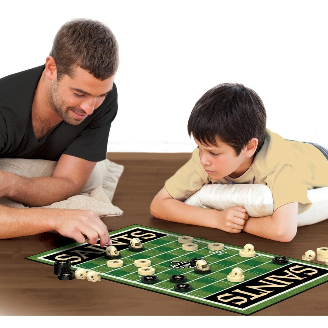 Orleans Saints Checkers Board Game NFL Officially Licensed 24 Pieces Image 4