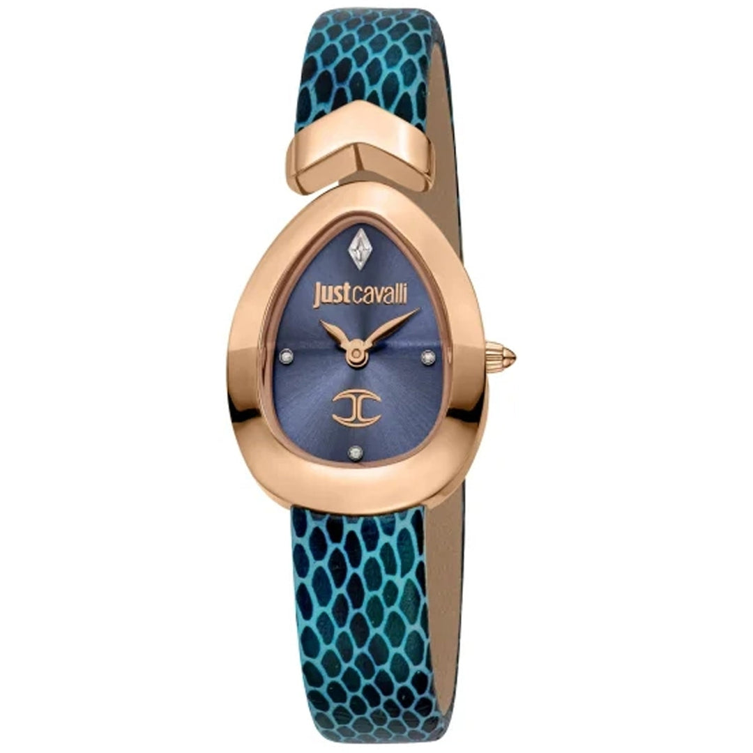 Just Cavalli Womens Diversa Snake Blue Dial Watch - JC1L321L0055 Image 1