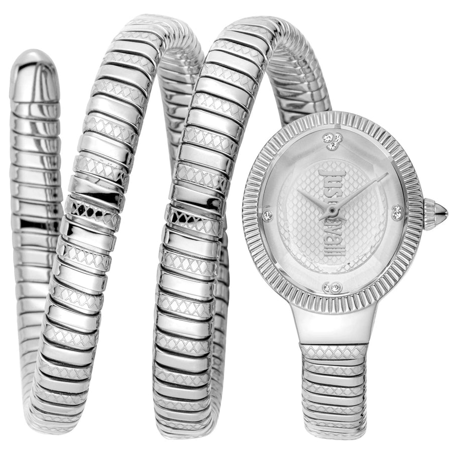 Just Cavalli Womens After Party Snake Silver Dial Watch - JC1L269M0015 Image 1