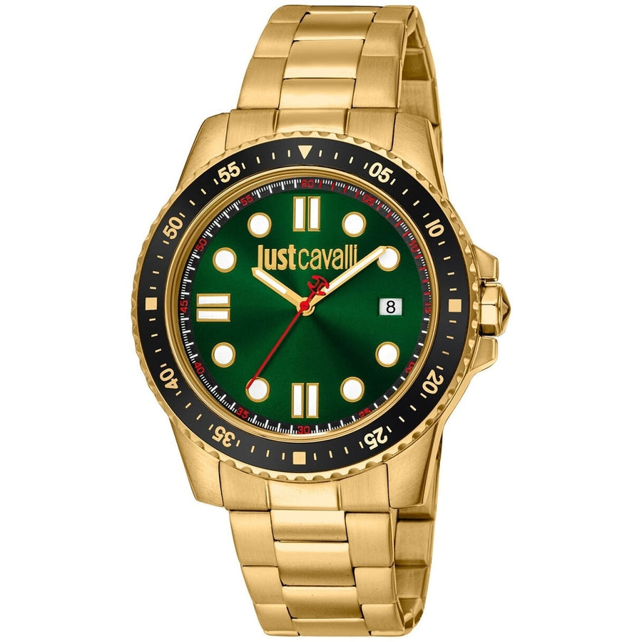 Just Cavalli Mens Young Subacqueo Green Dial Watch - JC1G246M0265 Image 1