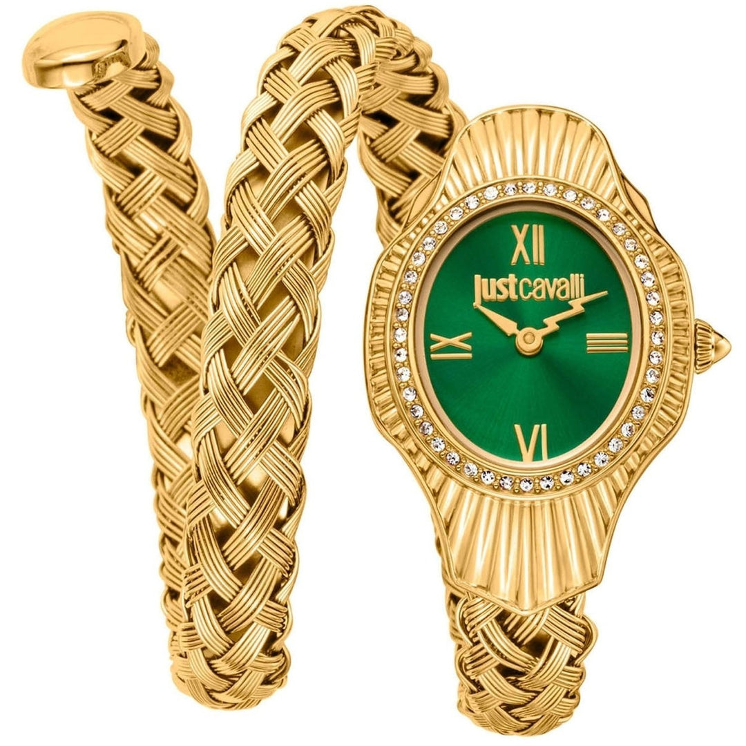 Just Cavalli Womens Twined Green Dial Watch - JC1L305M0035 Image 1