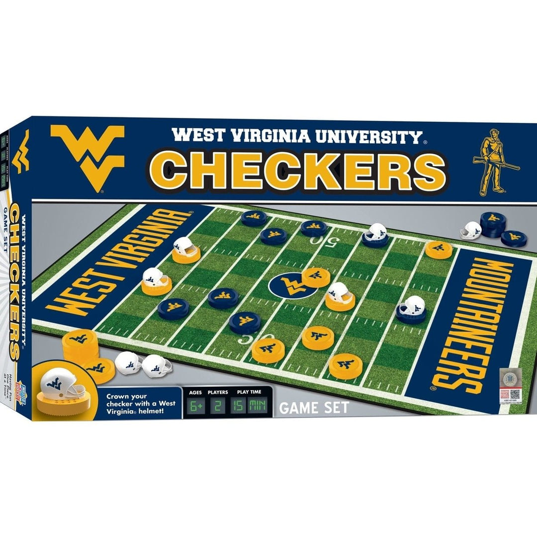 West Virginia Mountaineers Checkers Board Game NCAA Officially Licensed 13x21.4 Image 1