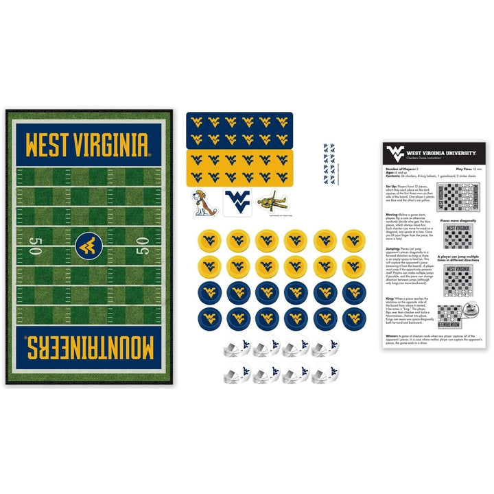 West Virginia Mountaineers Checkers Board Game NCAA Officially Licensed 13x21.4 Image 2