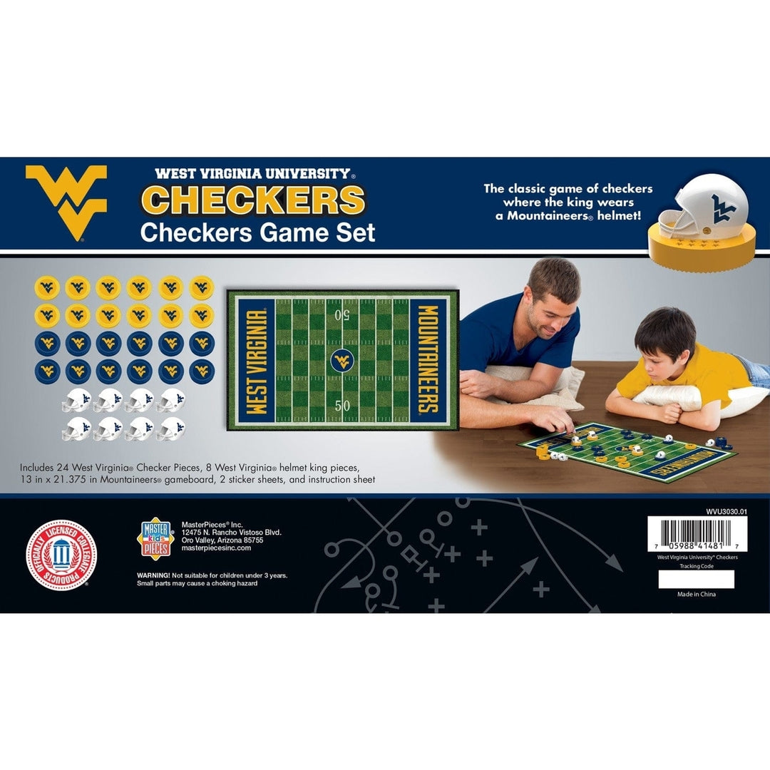 West Virginia Mountaineers Checkers Board Game NCAA Officially Licensed 13x21.4 Image 3