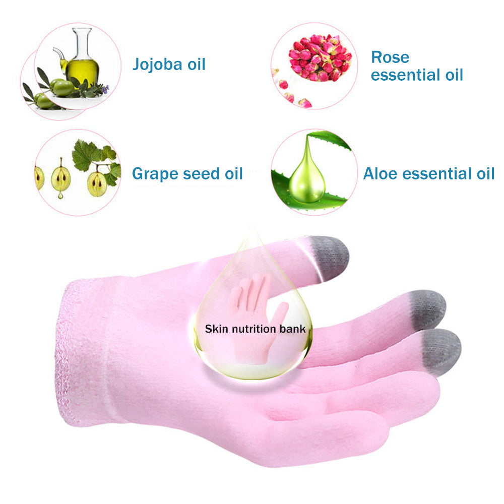 Touch Screen Spa Gloves Moisturizing Gel Gloves Heal Eczema Cracked Dry Skin Cracked hand Cuticles for for Repair Image 3