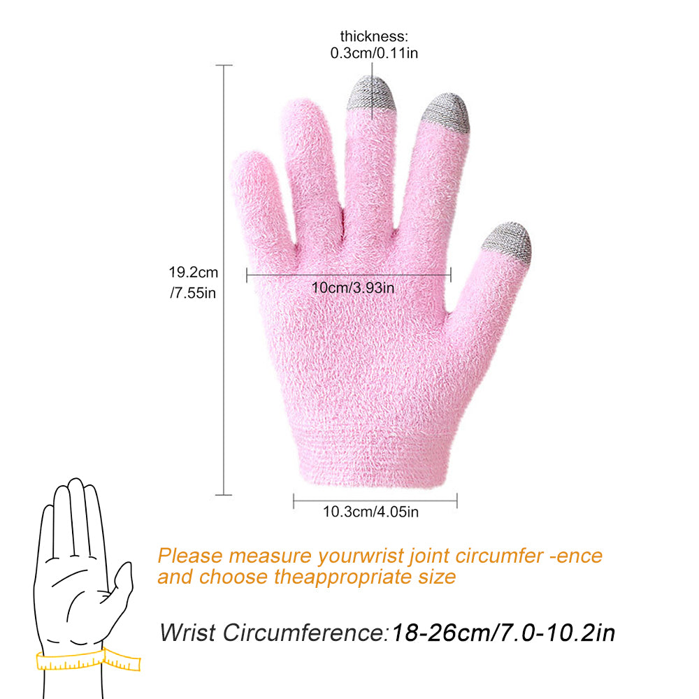 Touch Screen Spa Gloves Moisturizing Gel Gloves Heal Eczema Cracked Dry Skin Cracked hand Cuticles for for Repair Image 4