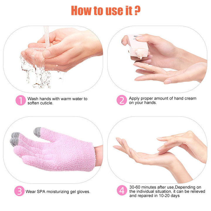 Touch Screen Spa Gloves Moisturizing Gel Gloves Heal Eczema Cracked Dry Skin Cracked hand Cuticles for for Repair Image 6