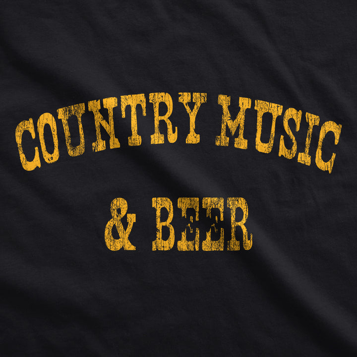 Country Music And Beer Unisex Hoodie Funny Sarcastic Drinking Hooded Sweatshirt Image 2