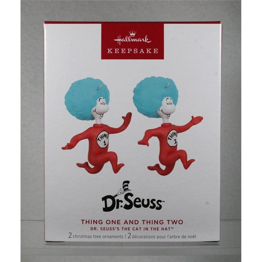 2024 Hallmark Ornament Set - DR. SEUSS THING ONE and THING 2 -Cat in the Hat NIB Image 1