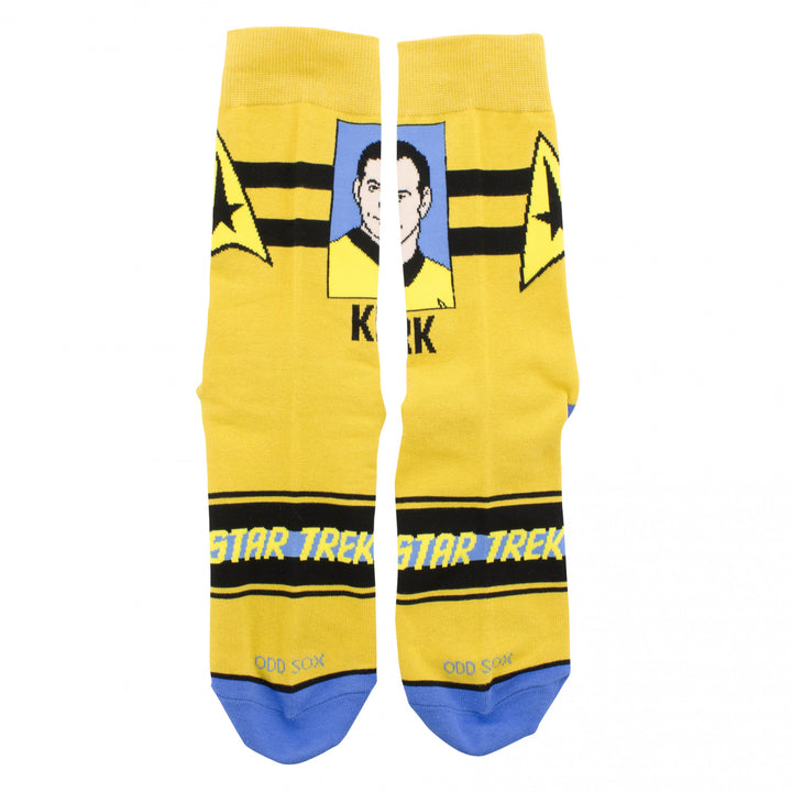 Star Trek Captain Kirk Portrait Crew Socks Image 4