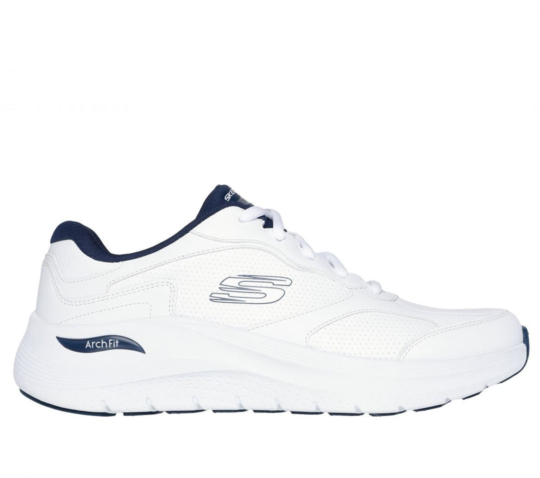 Skechers Mens Arch Fit 2.0 - Safehouse Sneaker White/Navy - 232703-WNV WHITE / NAVY Image 1