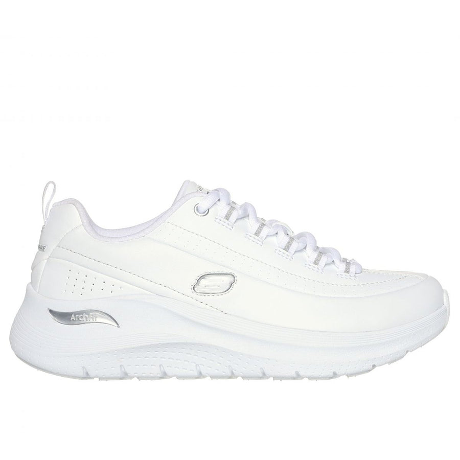 Skechers Womens Arch Fit 2.0 - Star Bound Sneaker White/Silver - 150061-WSL WHITE / SILVER Image 1