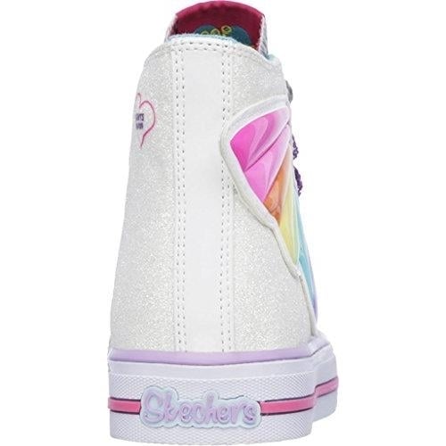 Skechers Girls Shuffles - Wander Wings High Top Sneaker White/Multi - 10707N WHT/MULTI Image 4