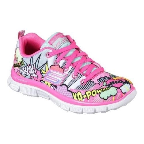 Skechers Girls Appeal - Pop Pizazz Sneaker Pink/White - 81817L PINK/WHITE Image 1