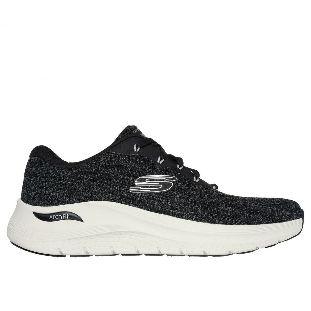 Skechers Mens Arch Fit 2.0 - Road Wave Sneaker Black/White - 232701-BKW Black / White Image 1