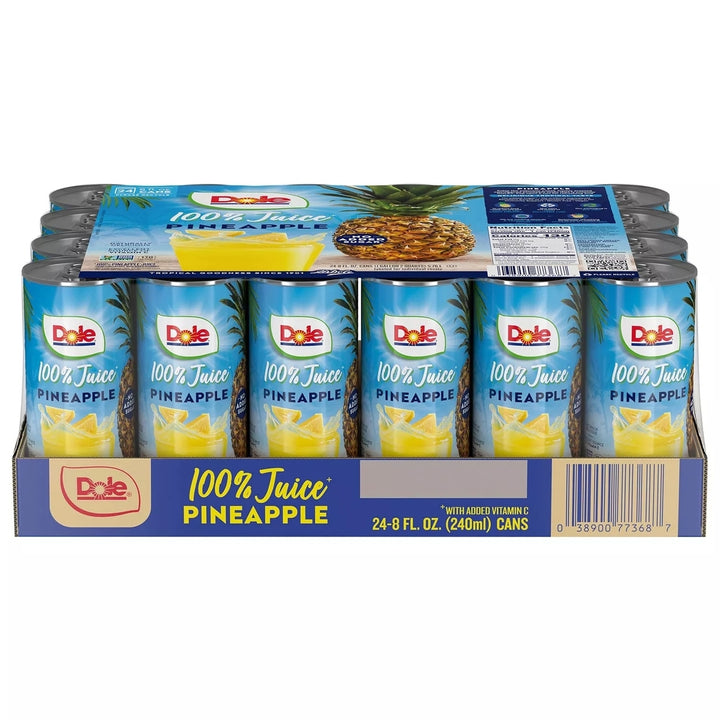 Dole 100% Pineapple Juice 8.4 Fluid Ounce (Pack of 24) Image 1