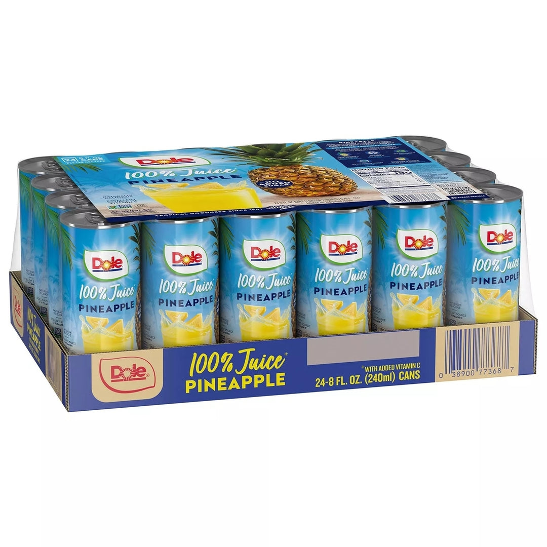 Dole 100% Pineapple Juice 8.4 Fluid Ounce (Pack of 24) Image 3