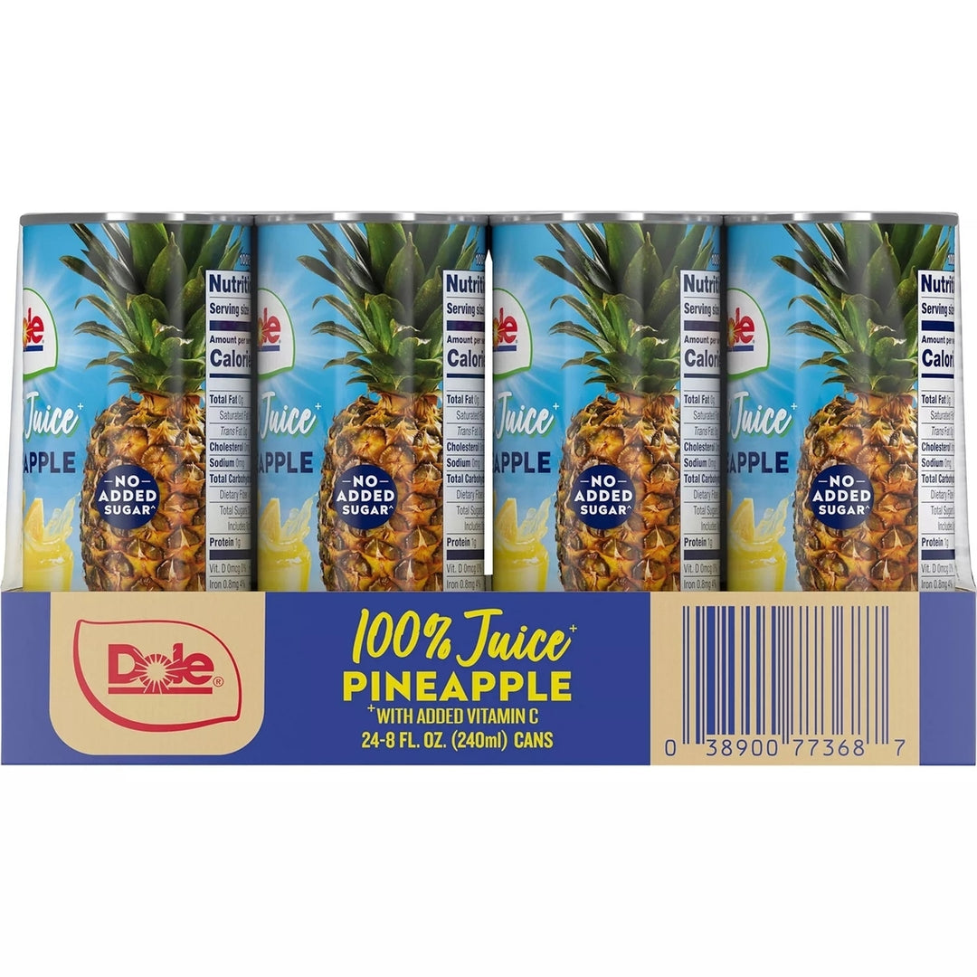 Dole 100% Pineapple Juice 8.4 Fluid Ounce (Pack of 24) Image 4