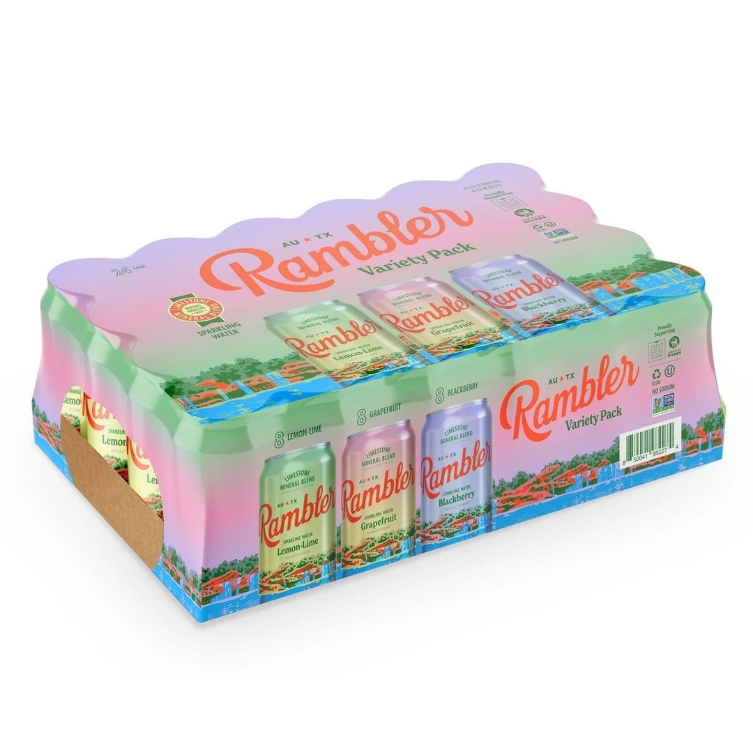 Rambler Sparkling Water Variety Pack 12 Fluid Ounce (Pack of 24) Image 1