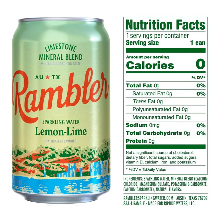 Rambler Sparkling Water Variety Pack 12 Fluid Ounce (Pack of 24) Image 4