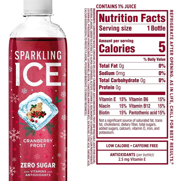 Sparkling Ice Sparkling Water Winter Variety Pack 17 Fluid Ounce (Pack of 24) Image 3