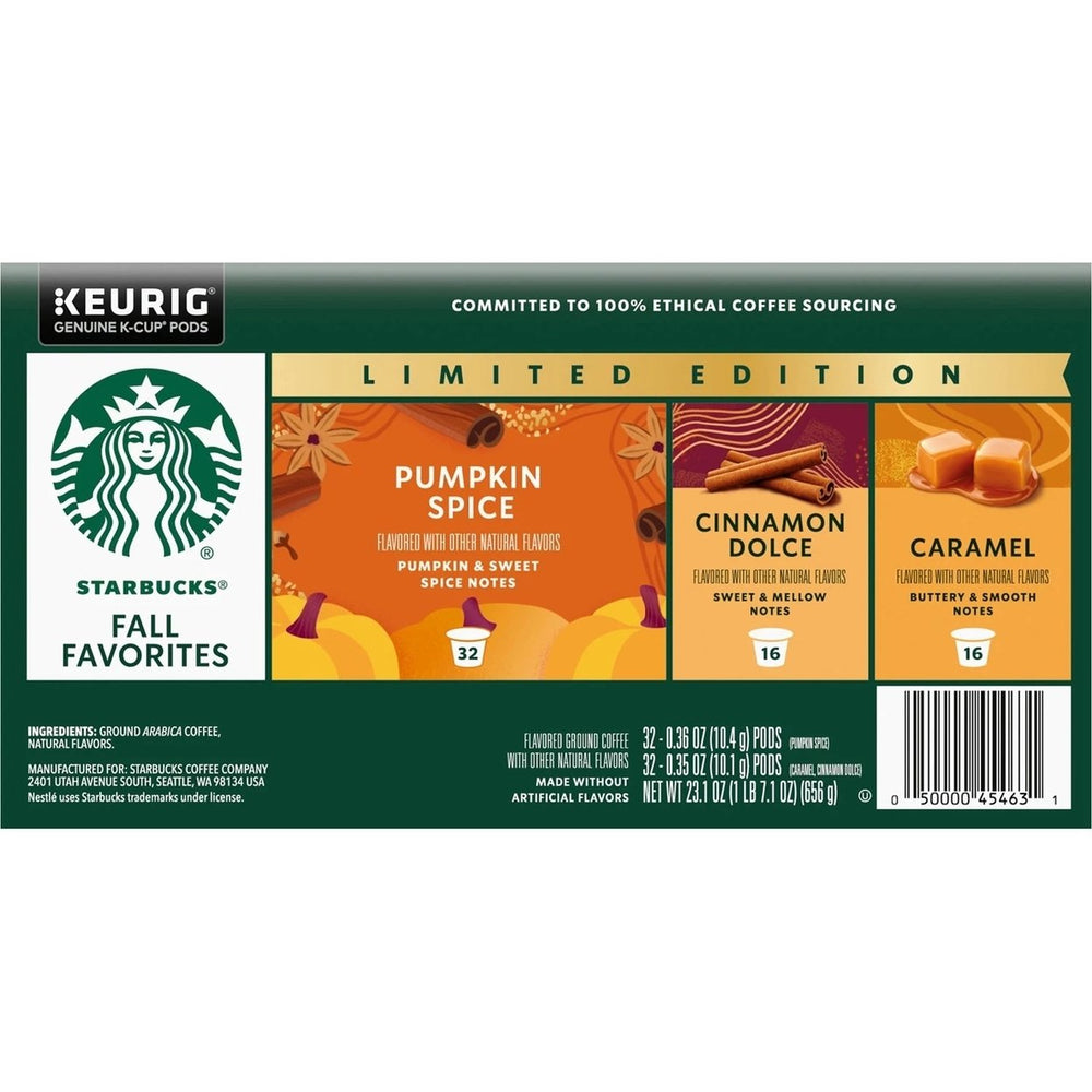 Starbucks K-Cup Coffee Pods Fall Variety Pack 64 Count Image 2