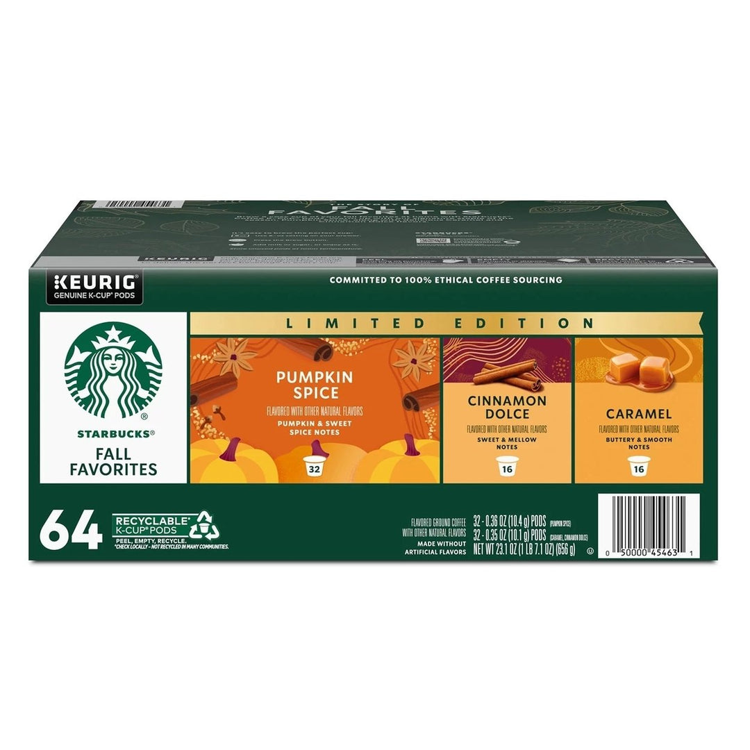 Starbucks K-Cup Coffee Pods Fall Variety Pack 64 Count Image 3