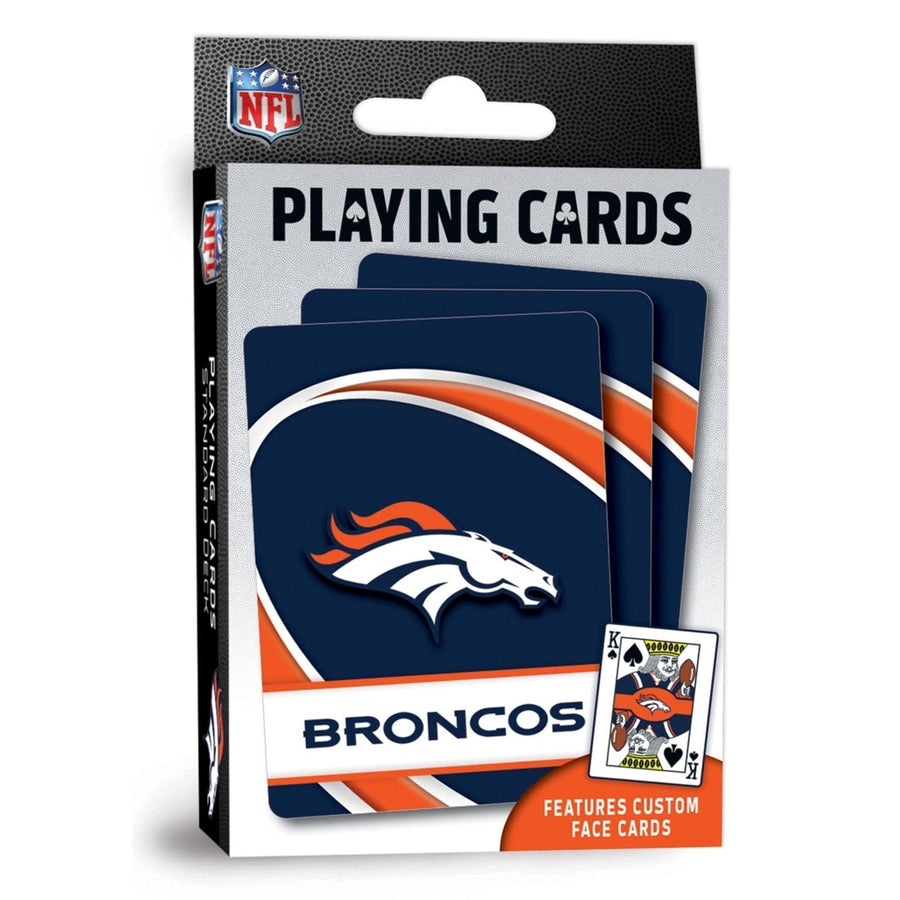 Denver Broncos Playing Cards 54 Card Deck NFL Team Custom Designs Officially Licensed Image 1