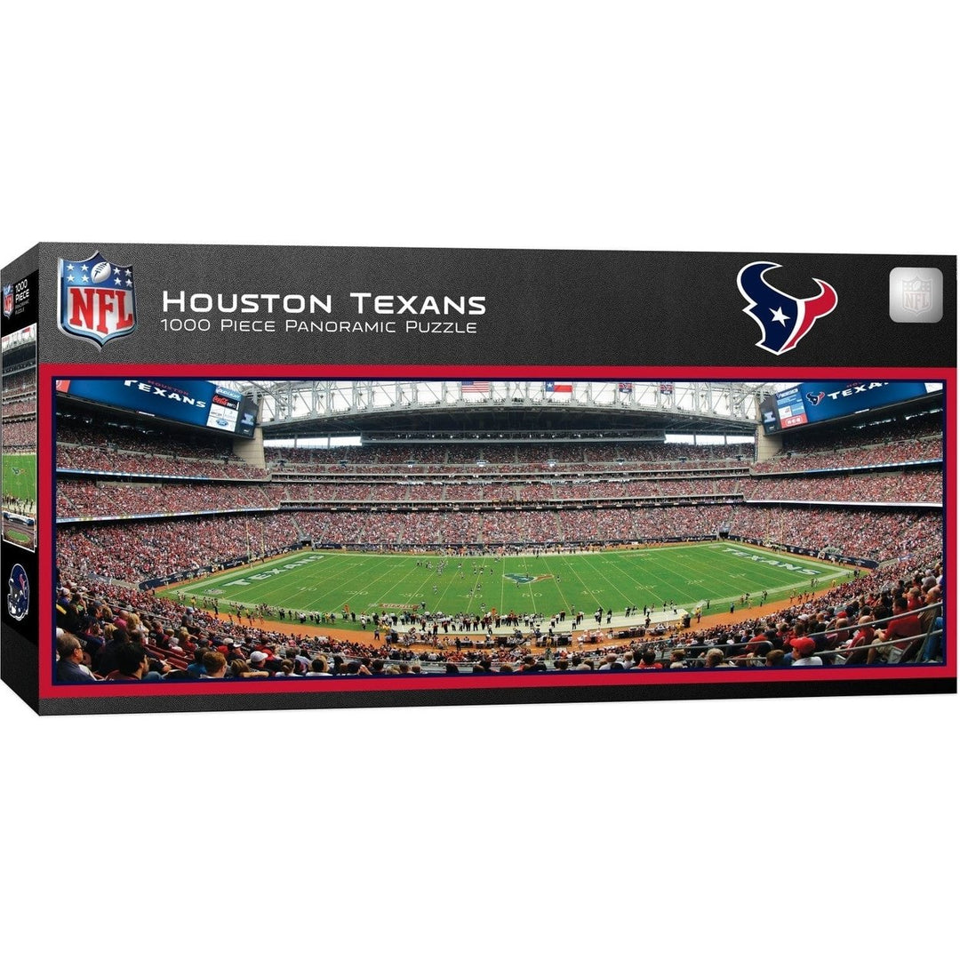 MasterPieces Houston Texans 1000 Piece Panoramic Jigsaw Puzzle 13x39 Recycled Image 1