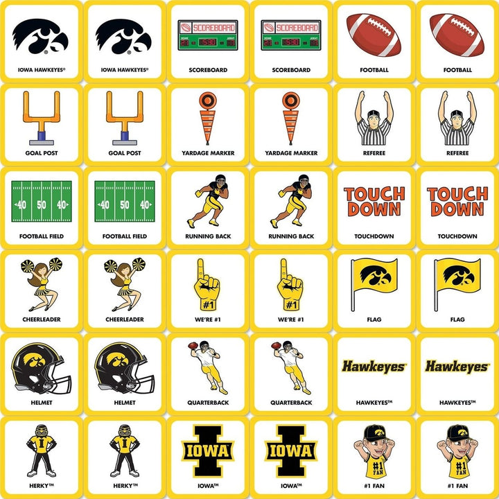 Iowa Hawkeyes NCAA Matching Game Family Fun Memory Card Game Durable Quality Image 2