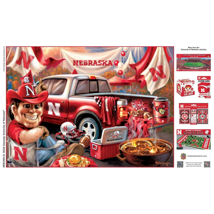 Nebraska Cornhuskers Gameday 1000 Piece Jigsaw Puzzle 100% Recycled Material Image 4